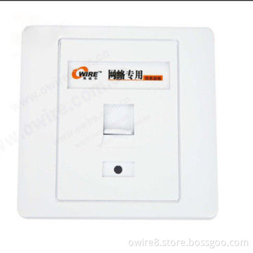86 Type Single Port Faceplate, Made of ABS UL94V-0 Material with RoHS Mark